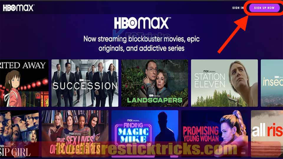 hbo max firestick home screen