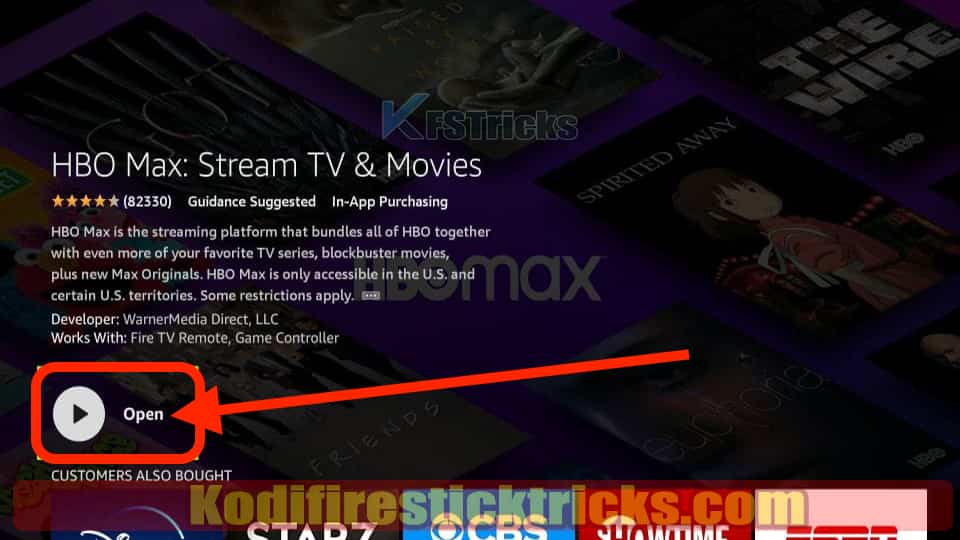 how to open hbo-max-on-firestick
